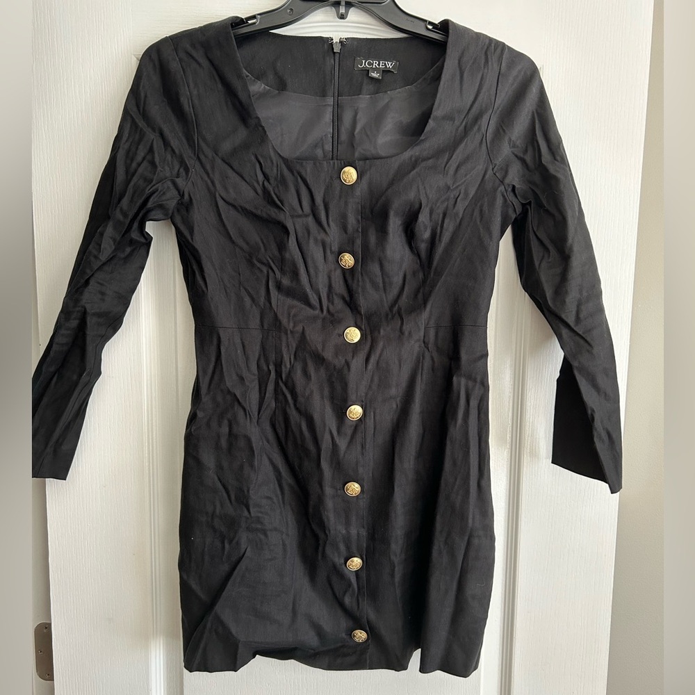 J. Crew Black Dress with Good Buttons